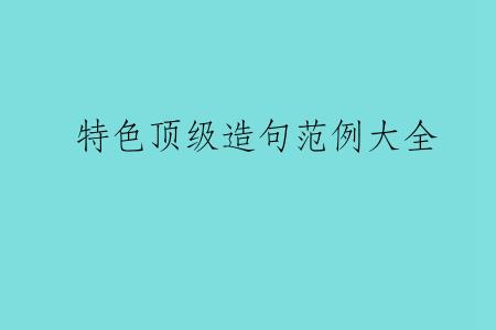 特色顶级造句范例大全