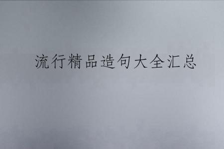 流行精品造句大全汇总