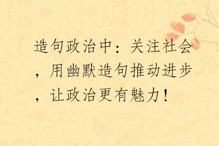 造句政治中：关注社会，用幽默造句推动进步，让政治更有魅力！