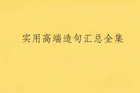 实用高端造句汇总全集